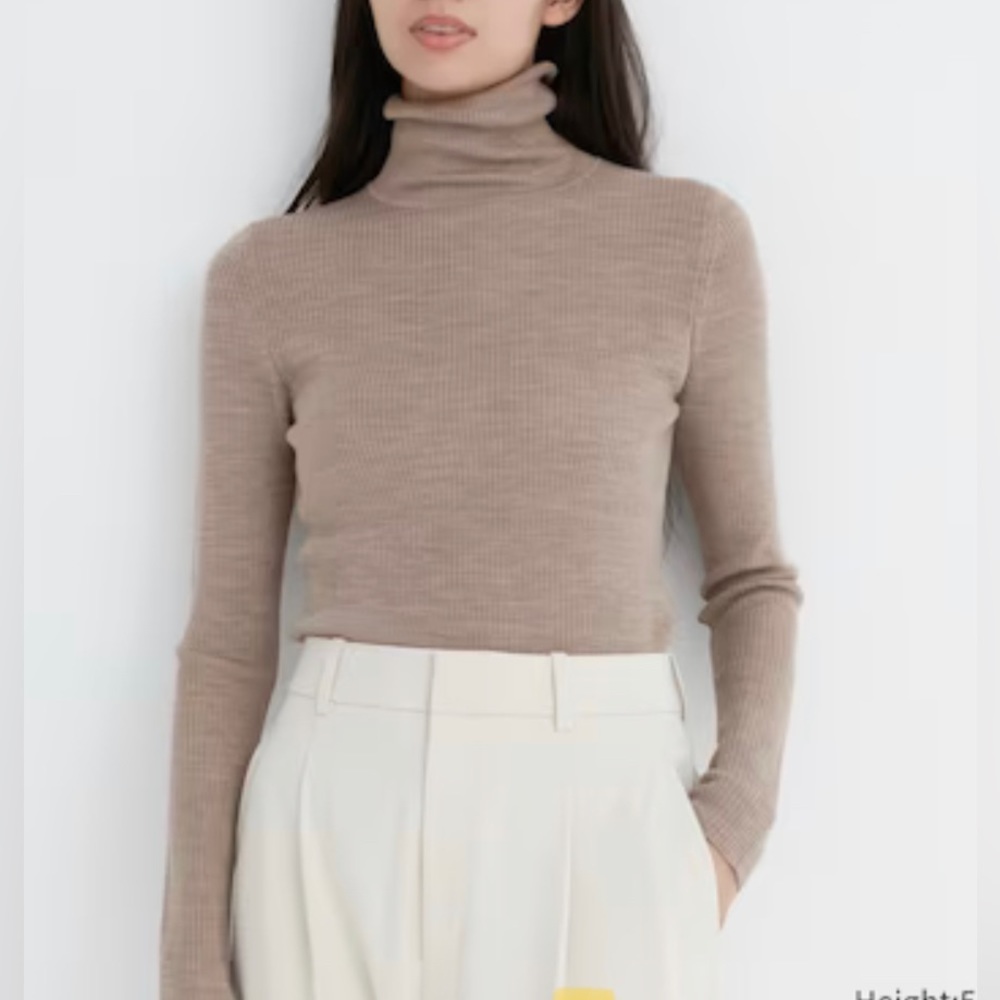 Uniqlo extra fine merino wool turtleneck sweater